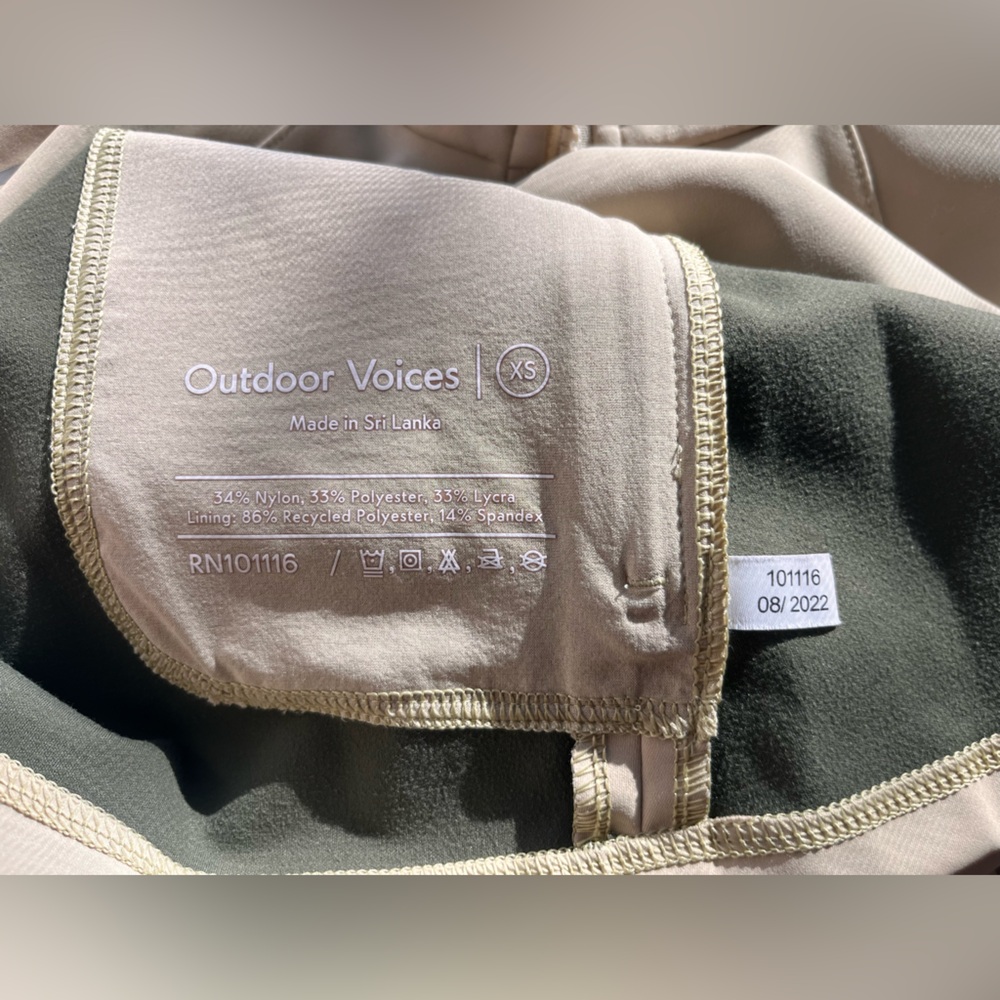 Outdoor Voices Frost Knit 1/4 Zip Pullover Jacket Mojave Tan XS - Picture 4 of 7